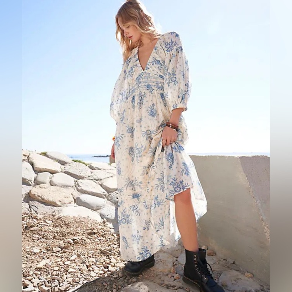 FREE PEOPLE Golden Hour Long Sleeve Maxi